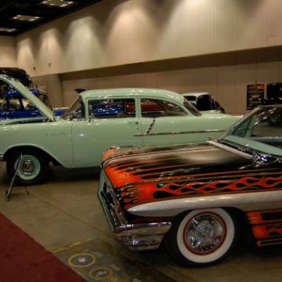 Nearly 25 vehicles were put on display at the 2010 HRR Trade Show. The roster of cars including everything from muscle cars to classic trucks to roadsters.