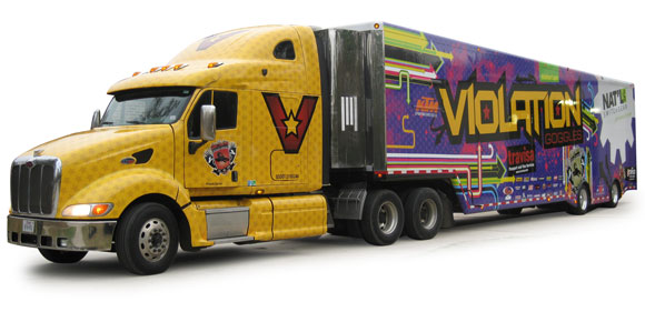 Wrapped truck