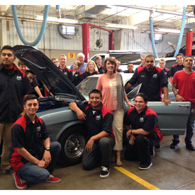 Legendary Race Car Driver and HEP Ambassador Lyn St. James joins students at the East Valley Institute of Technology, where she