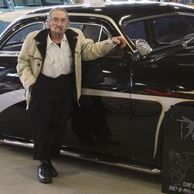 Bill Hines with "The Bat"