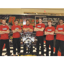 Marlo Miranda with his Hot Rodders of Tomorrow team in 2013