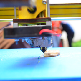 A small 3D printer, courtesy of Wikipedia