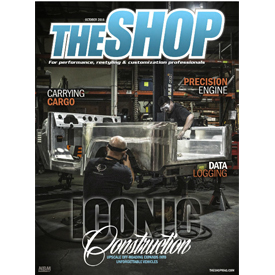 THE SHOP October issue cover features an image from inside Chatsworth, California-based ICON 4x4