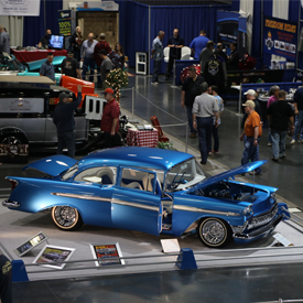 Custom Tri-Five Chevy seen at the 2016 Sacramento Autorama