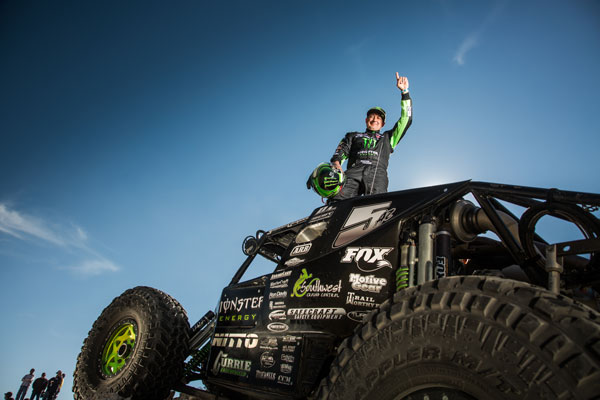 Shannon Campbell after winning the 2017 King of the Hammers