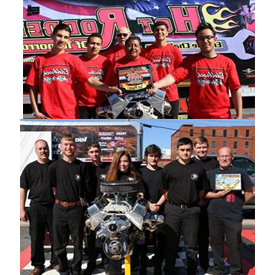 Team Edelbrock (top) from Katella High School from Anaheim, California came in first, registering a 21:43 time. Team K&N (bottom