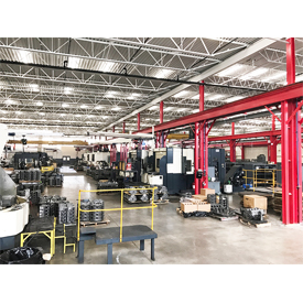 The inside of Dart Machinery's new facility in Warren, Michigan