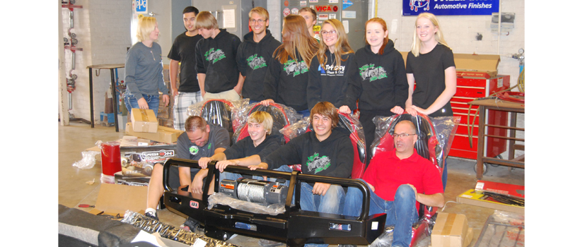 Freedom High School Auto Club students got a big donation for their SEMA project from a local shop