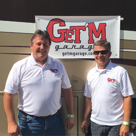 Tony Morris (left) and Trevor Wiggins, co-owner of GET'EM Garage