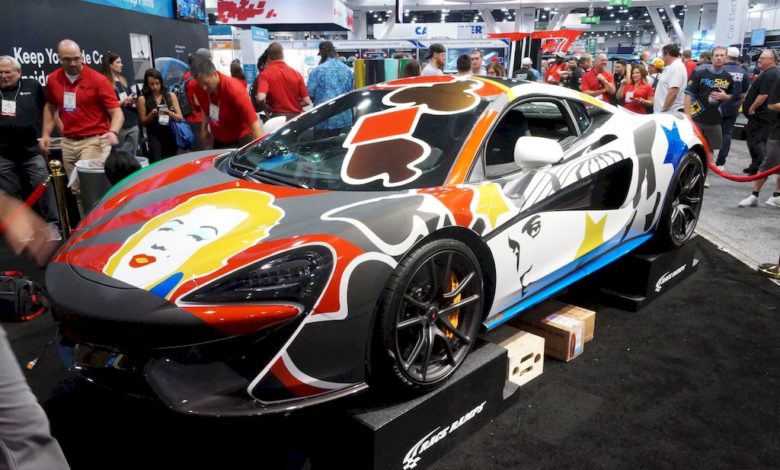 The wrap by Team 3 in the 3M 1080 Live Wrap Competition at the 2017 SEMA Show in Las Vegas
