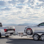 The F-150, Mustang and Aluma trailer that the Mustang was being towed atop, were all painted with Sherwin Williams custom silver