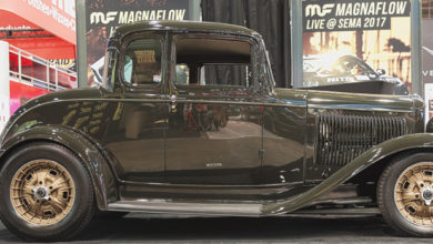 1932 Ford five-window coupe customized by Chip Foose and featured in the Magnaflow booth at the 2017 SEMA Show in Las Vegas