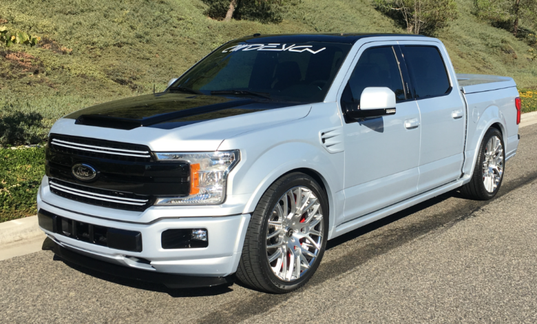 The F-150 in the Ford booth introduced Airdesign USAâ€™s new Street Series lowered body kit, which includes front air dam with spl