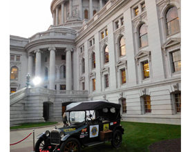 The 1917 Oakland was featured at the Wisconsin capitol
