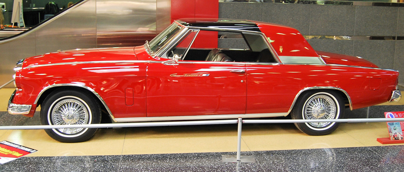 1963 Studebaker Grand Turismo Hawk on special display in the lobby of the Donald E. Stevens Convention Center during the Muscle