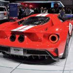 The Ford GT with its 216 mph top speed and 647 horsepower from its 3.5L V-6 EcoBoost engine, carbon fiber body panels and teardr