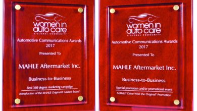 MAHLE Aftermarket Inc. was the recipient of these two Automotive Communications Awards from the Women in Auto Care at the AAPEX