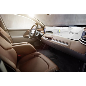 The interior of the BYTON vehicle set to debut at CES