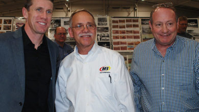Carl Edwards (left), Mike Mittler (center) and Kenny Schrader (right)