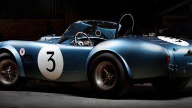 Roadster CSX2345 is a replica of the No. 3 car Bondurant drove when he won his class at the 1964 Grand Prix de Spa