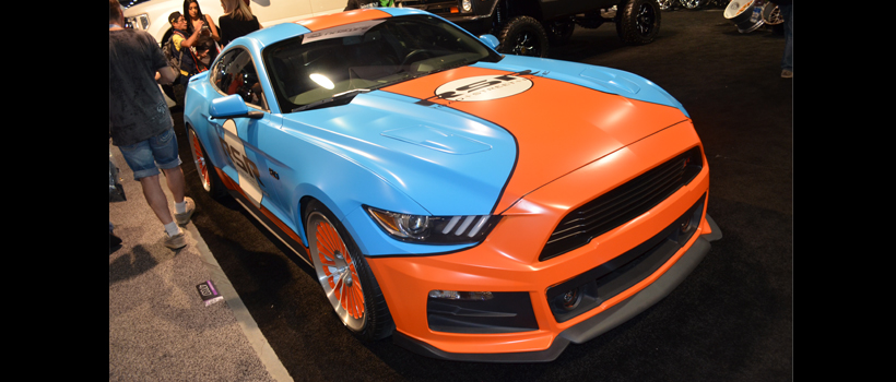 Exceptional car wrap package captured by THE SHOP cameras at the 2017 SEMA Show