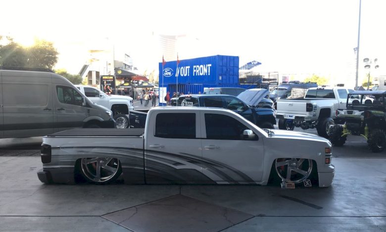 Exceptional vehicle wrap captured by THE SHOP cameras at the 2017 SEMA Show