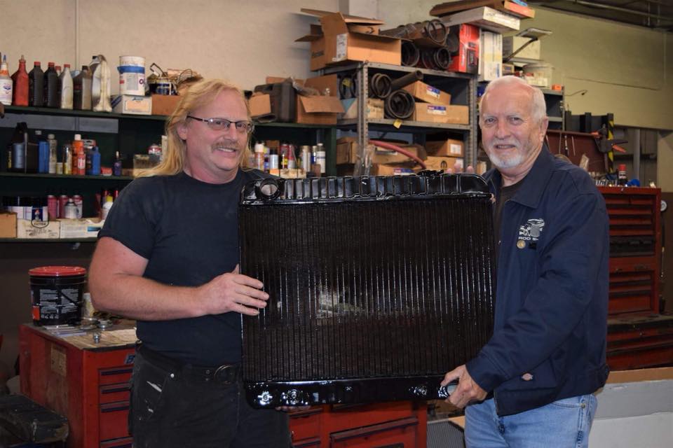 Chris from Dick's Radiator delivers the heavy-duty radiator he built