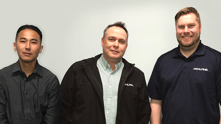 Alpine has recently hired (L to R)  Christopher Sinh, Tory Sanders and Cory Stocklin as brand managers