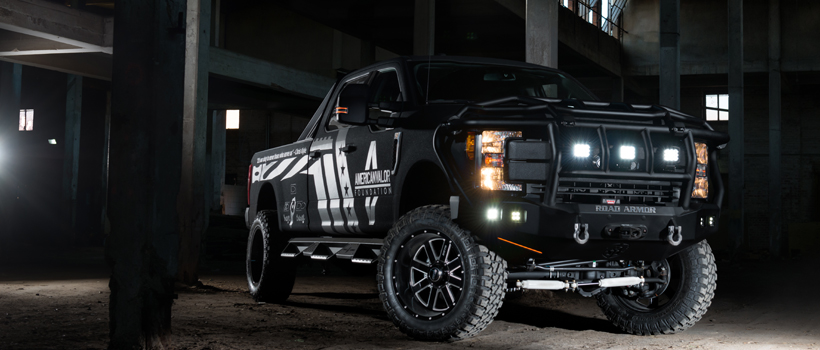 Custom 2017 Ford F-350 built by RAD Rides for American Valor Foundation
