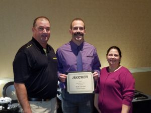 Ryan Christie of N and S Marketing and Sales, headquartered in Bellevue, Washington was honored by KICKER as one of the brand's 