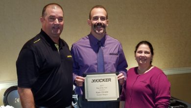 Ryan Christie of N and S Marketing and Sales, headquartered in Bellevue, Washington was honored by KICKER as one of the brand's
