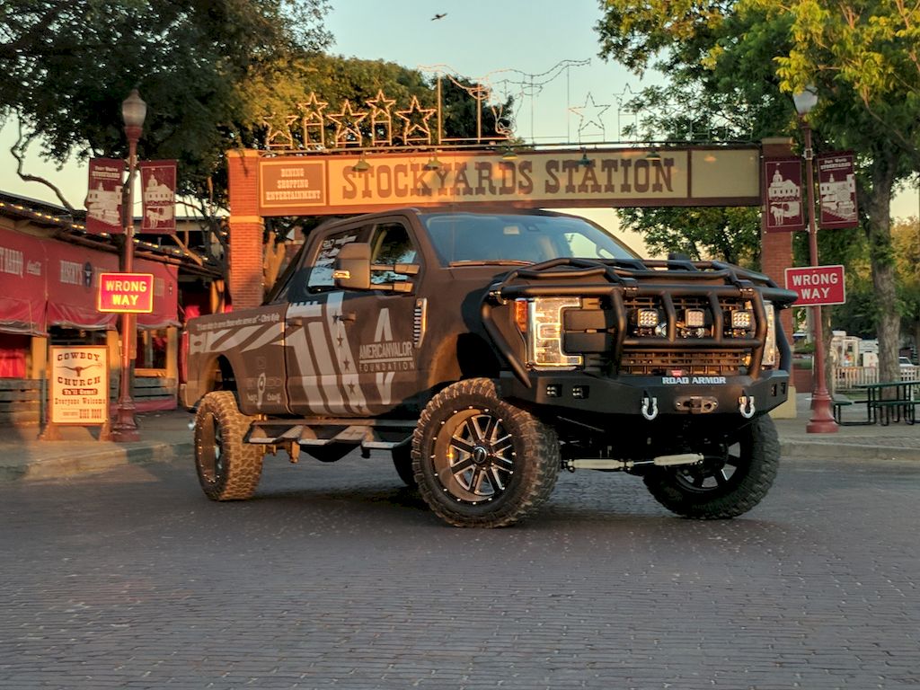 Custom 2017 Ford F-350 built by RAD Rides for American Valor Foundation
