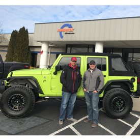 Trinity Motorsports in Pooler, Georgia won a fully customized 2017 Jeep Wrangler from Meyer Distributing