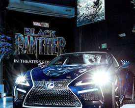 West Coast Customs featured this Lexus LC 500 from the blockbuster, Black Panther, in its DUB Custom Car Show booth