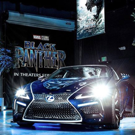 West Coast Customs featured this Lexus LC 500 from the blockbuster, Black Panther, in its DUB Custom Car Show booth