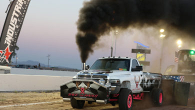 Amy Mueller's NHRDA Sled Pulling truck. Photo courtesy of Driving Line