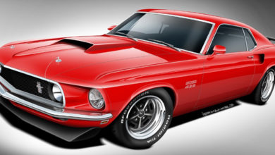 BOSS 429 Mustang rendering by Classic Recreations