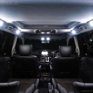 Vehicle interior lit by PIAA product