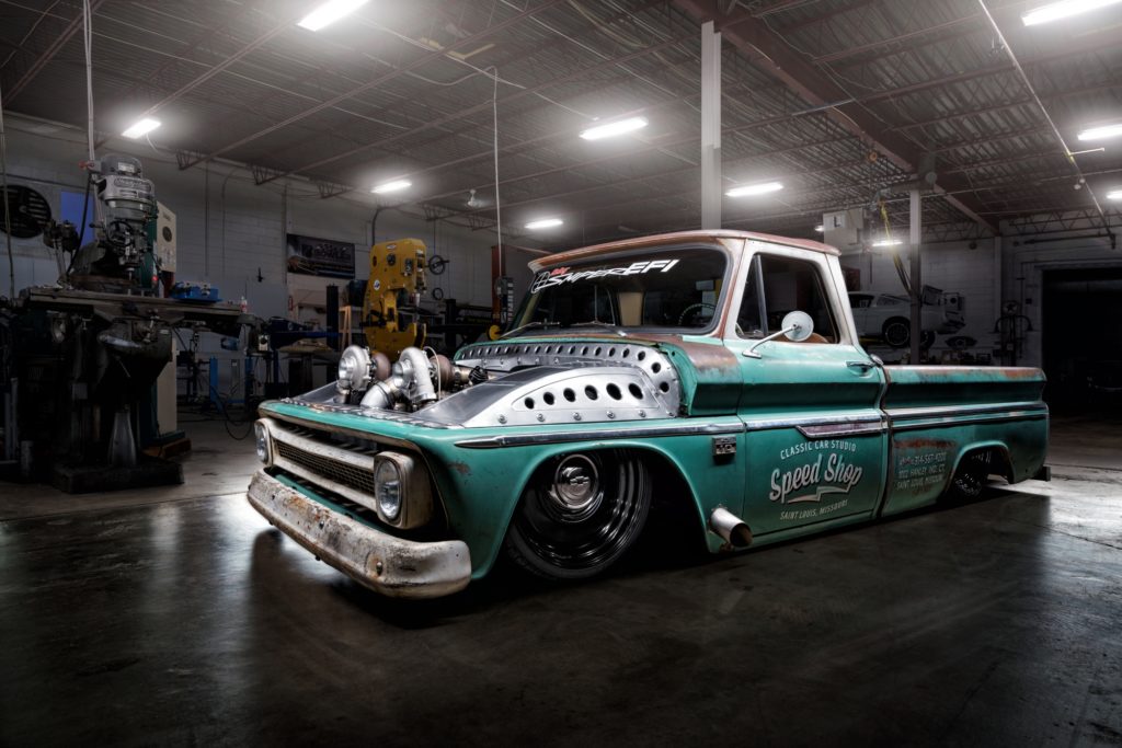 1966 Chevrolet C10â€”named Tiffanyâ€”customized by Classic Car Studio (CCS) in the first season of Speed is the New Black on Velocit