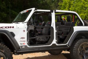 Rugged Ridge front & rear tube doors for the 2018 Jeep Wrangler JL
