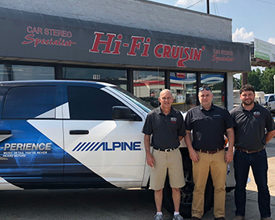Alpine's fully loaded Ram 1500 visited at Hi-Fi Cruisinâ€™ in Hattiesburg, Missouri. Left to right: Larry Sellars, Hi-Fi Cruisinâ€™;