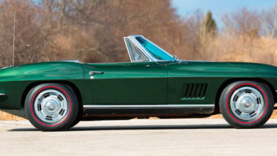 The 1967 Corvette Stingray convertible awarded to Bart Starr after winning the first Super Bowl