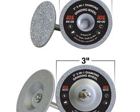 Three-in-One Diamond Grinding Wheels in 2- and 3-inch diameters by Innovative Products of America
