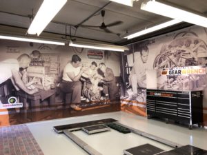 New Schmidt Peterson Motorsports Gasoline Alley garage design at Indianapolis Motor Speedway