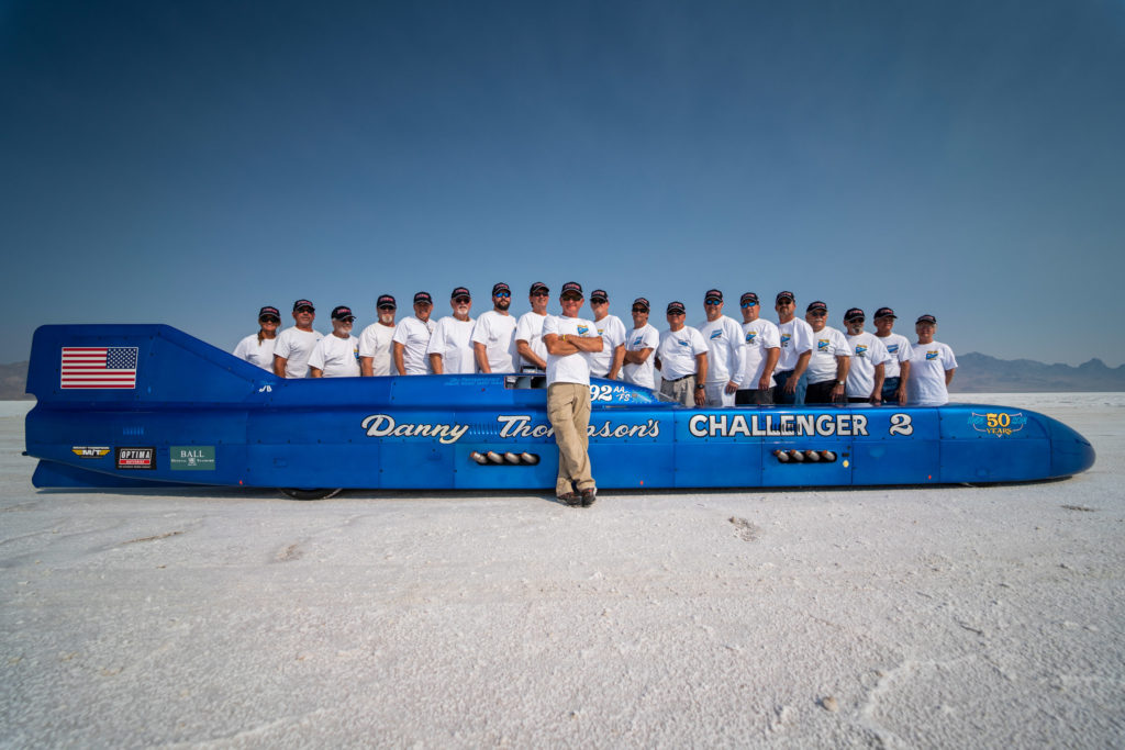 Danny Thompson thanked his team after setting world record for the fastest piston driven vehicle