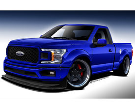 Busch uses Forgeline FF3 wheels on his personal F-150, which he will be driving in a drifting demo at the SEMA Show in the Ford