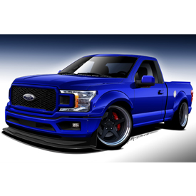 Busch uses Forgeline FF3 wheels on his personal F-150, which he will be driving in a drifting demo at the SEMA Show in the Ford 