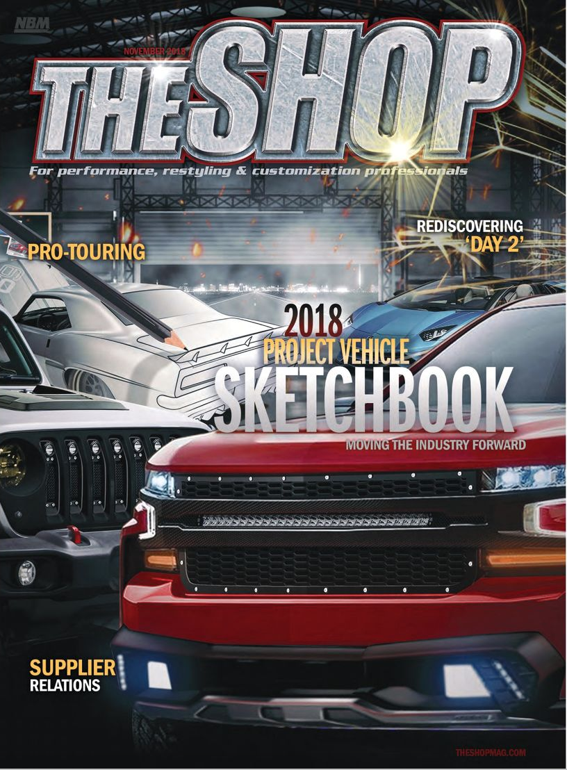 The November issue of THE SHOP, featuring the Project Vehicle Sketchbook, is available now