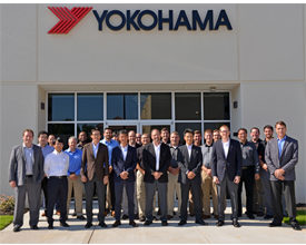 Shinichi Takimoto, president & CEO of Yokohama Tire Corp. of North America (YCNA), and chairman & CEO of YTC (front row, fourth
