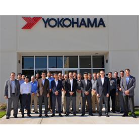 Shinichi Takimoto, president & CEO of Yokohama Tire Corp. of North America (YCNA), and chairman & CEO of YTC (front row, fourth 
